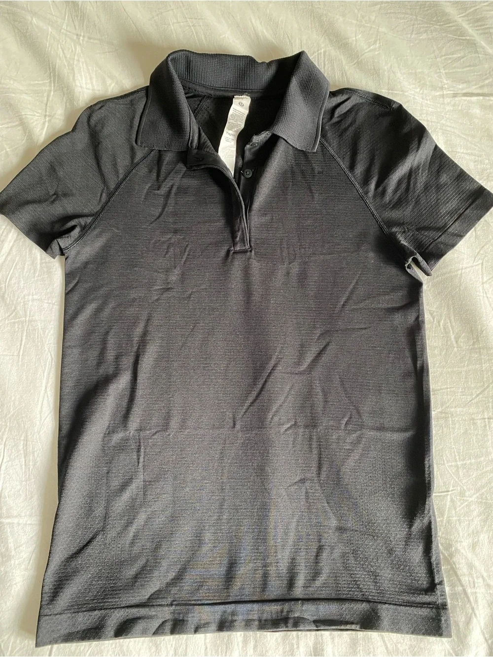 Lululemon Swiftly Tech Short-Sleeve Polo Shirt size 6 Black